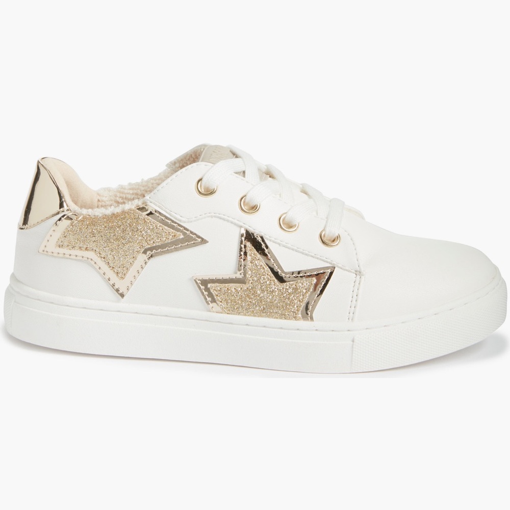 Yosi Samra Miss Harper Sneaker White Gold Star Kids 3Y NWT